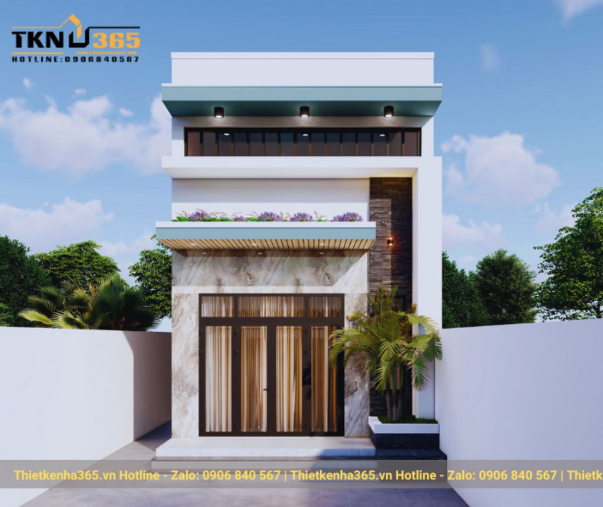 nhà 80m2 1 tầng 3 phòng ngủ gác lửng