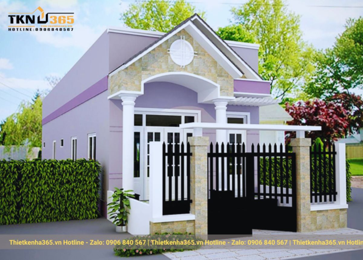 nhà 3 phòng ngủ 80m2 1 tầng đơn giản