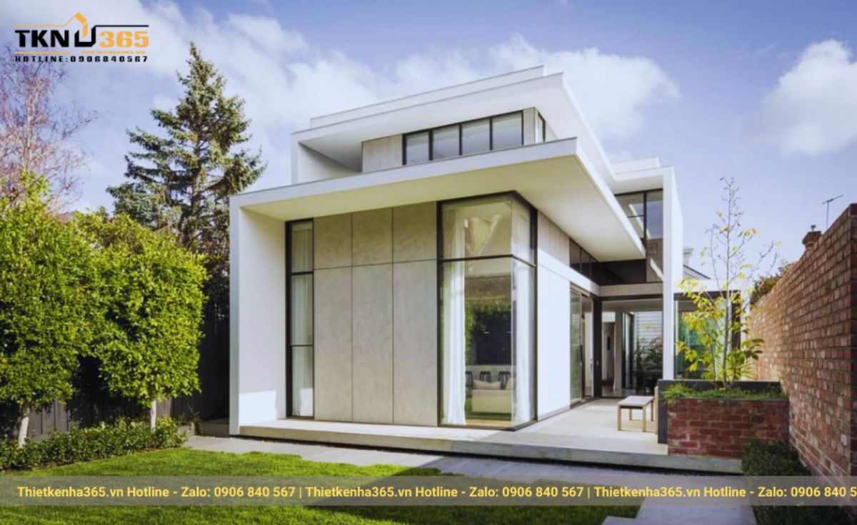 nhà 1 tầng 3 phòng ngủ 80m2 mái bằng