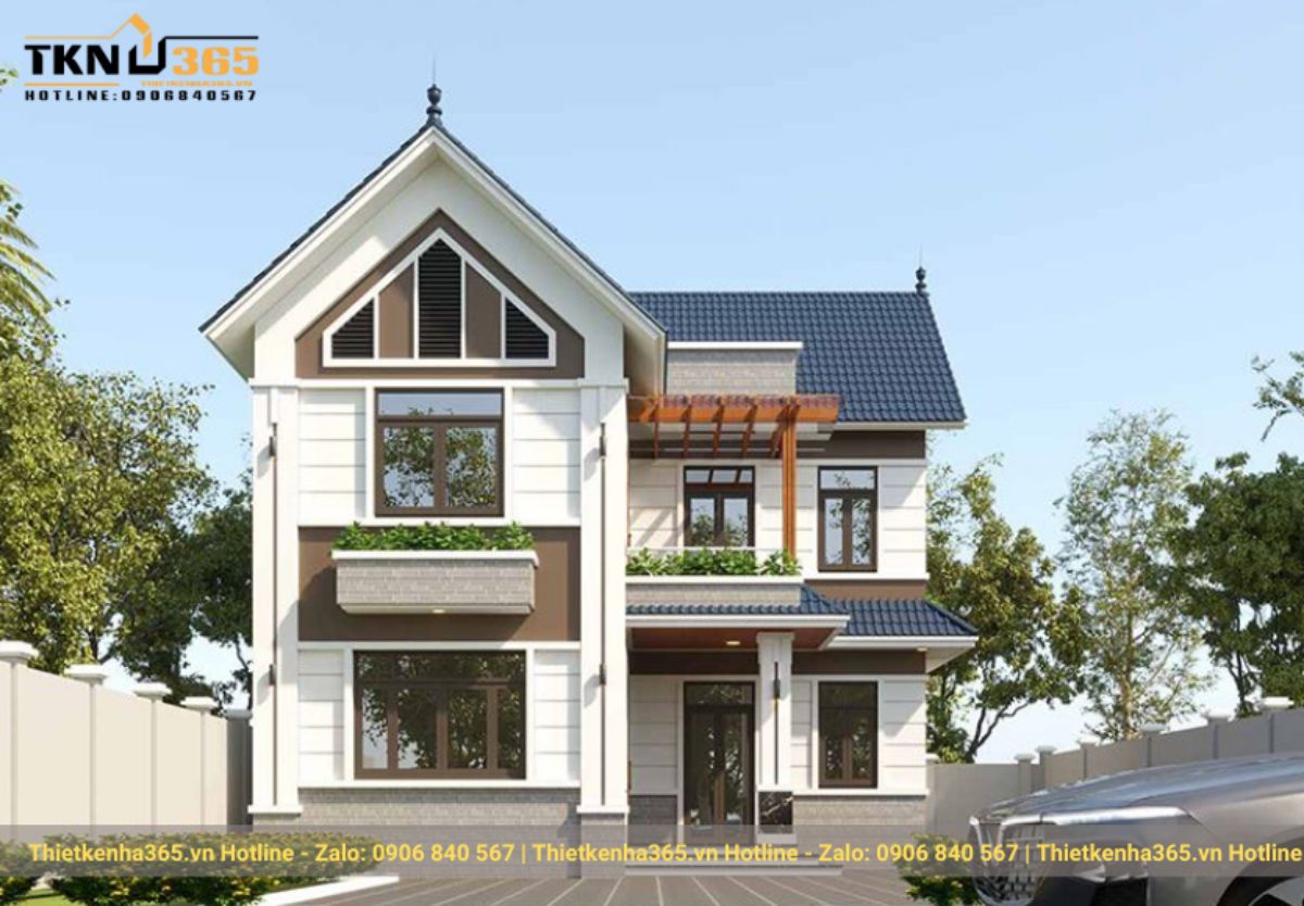 Mẫu nhà chữ L 2 tầng 600 triệu 