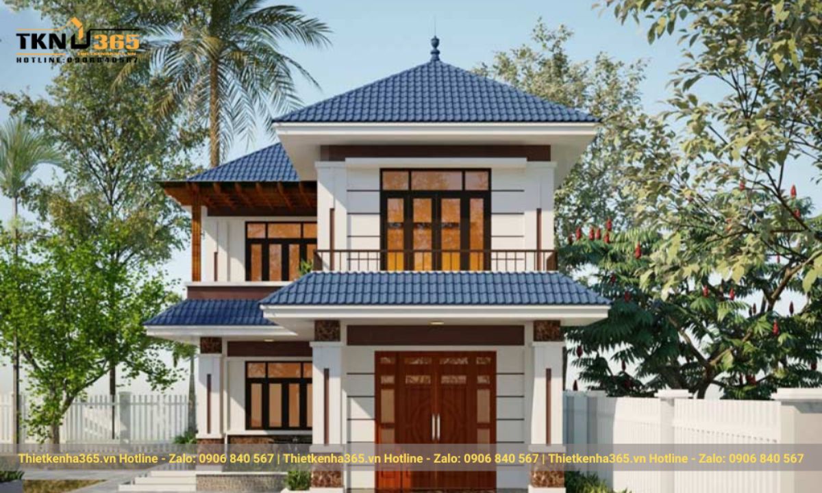 nhà hình chữ L 2 tầng 2 phòng ngủ