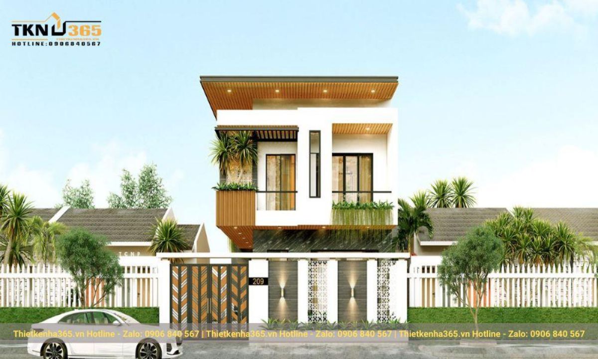 30+ Mẫu nhà mái bằng 2 tầng đẹp xu hướng của năm nay