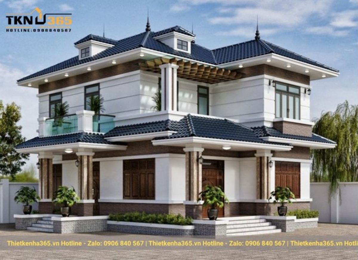 Nhà mái Nhật 2 tầng