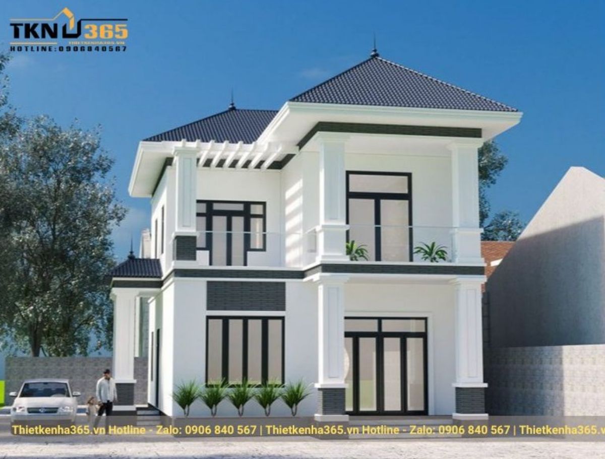 Nhà mái Nhật 2 tầng