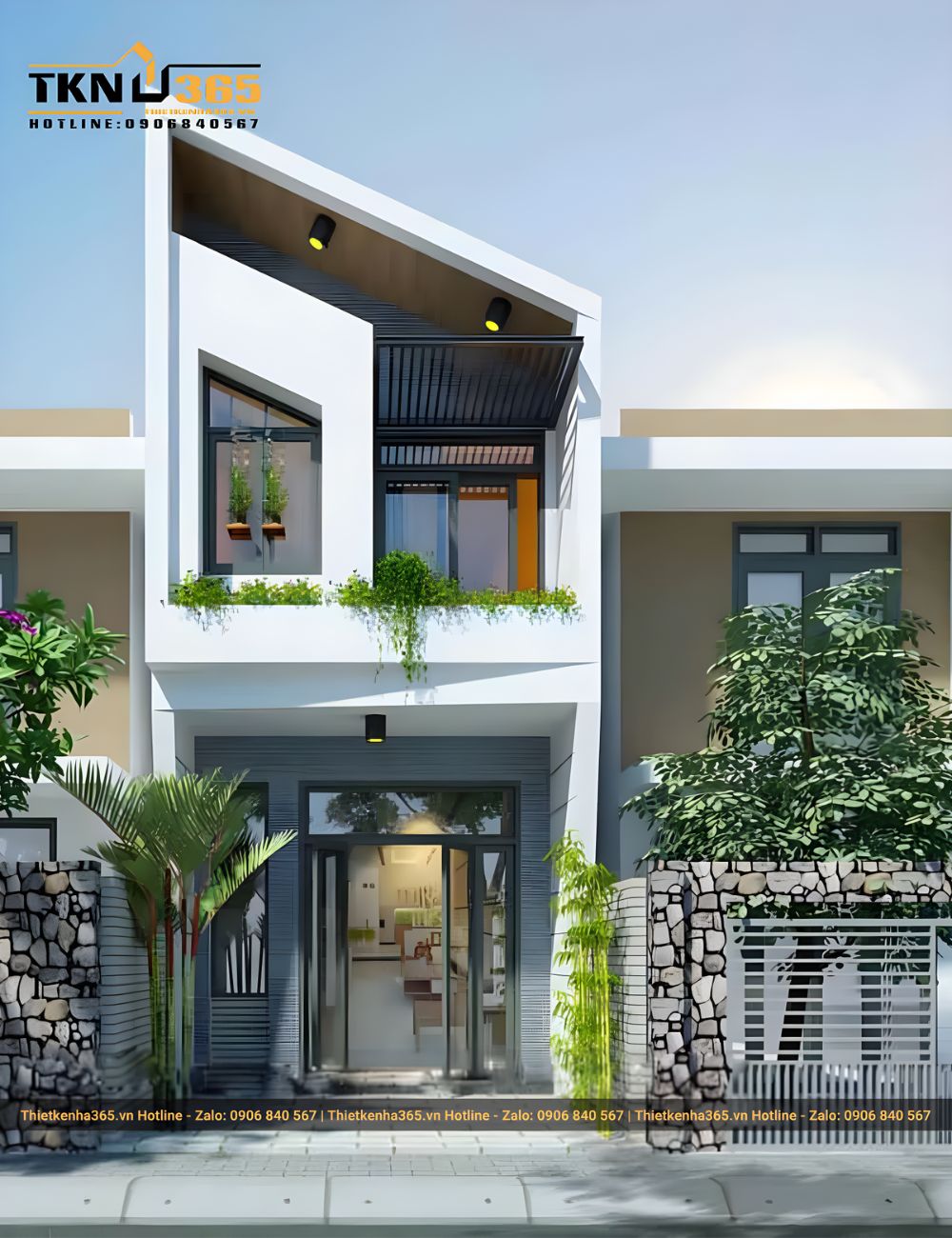 Nhà ống 2 tầng 1 tum