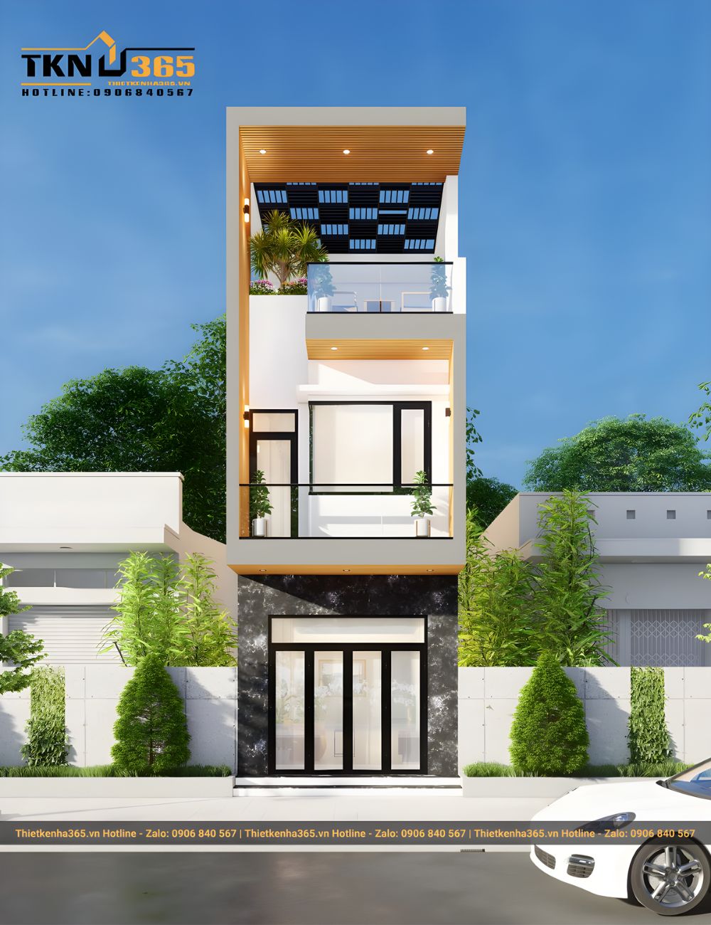 Nhà ống 2 tầng 1 tum