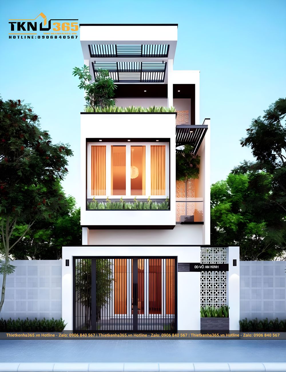 Nhà ống 2 tầng 1 tum