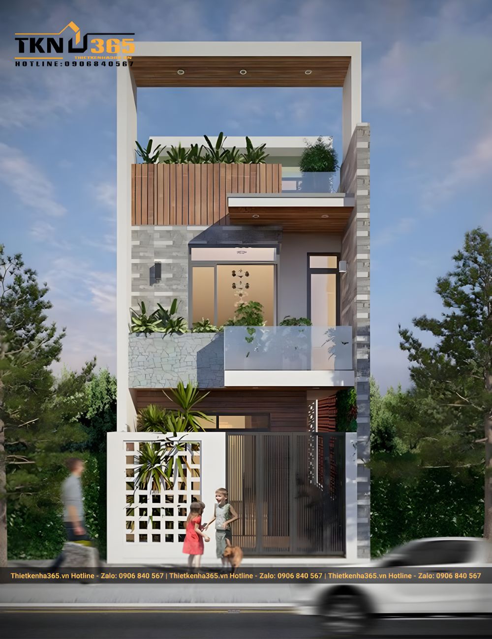 Thiết kế mẫu nhà 2 tầng 1 tum