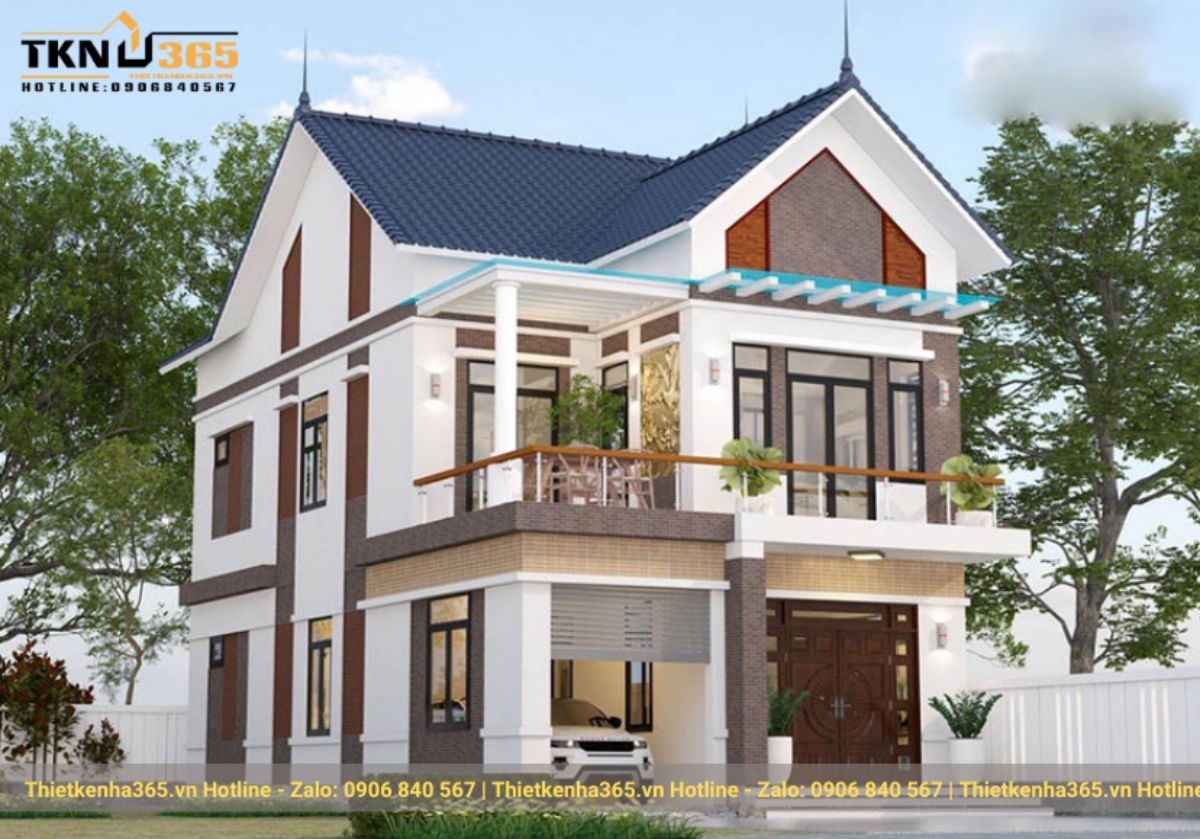 Những mẫu nhà 2 tầng mặt tiền 10m