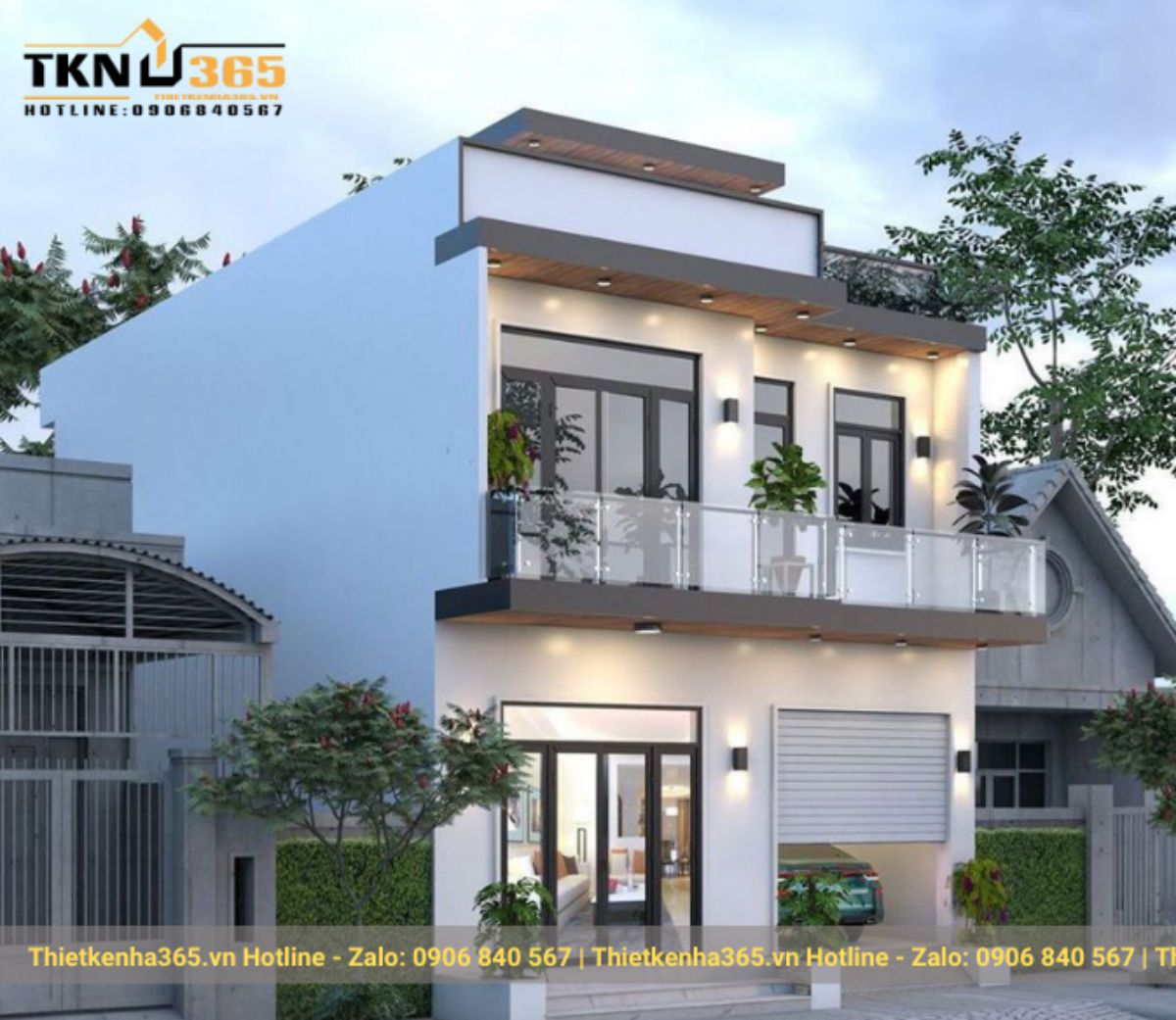 Những mẫu nhà 2 tầng mặt tiền 10m