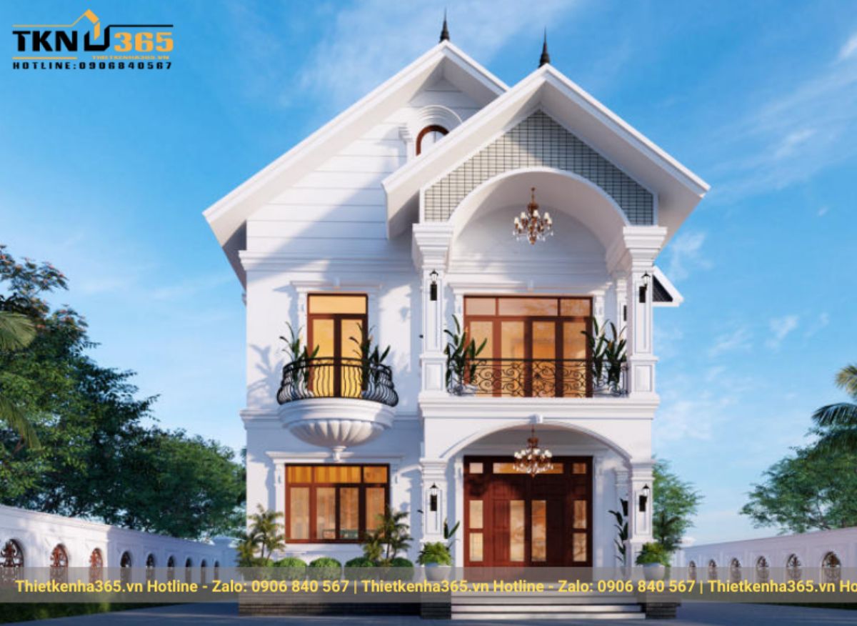 Những mẫu nhà 2 tầng mặt tiền 10m