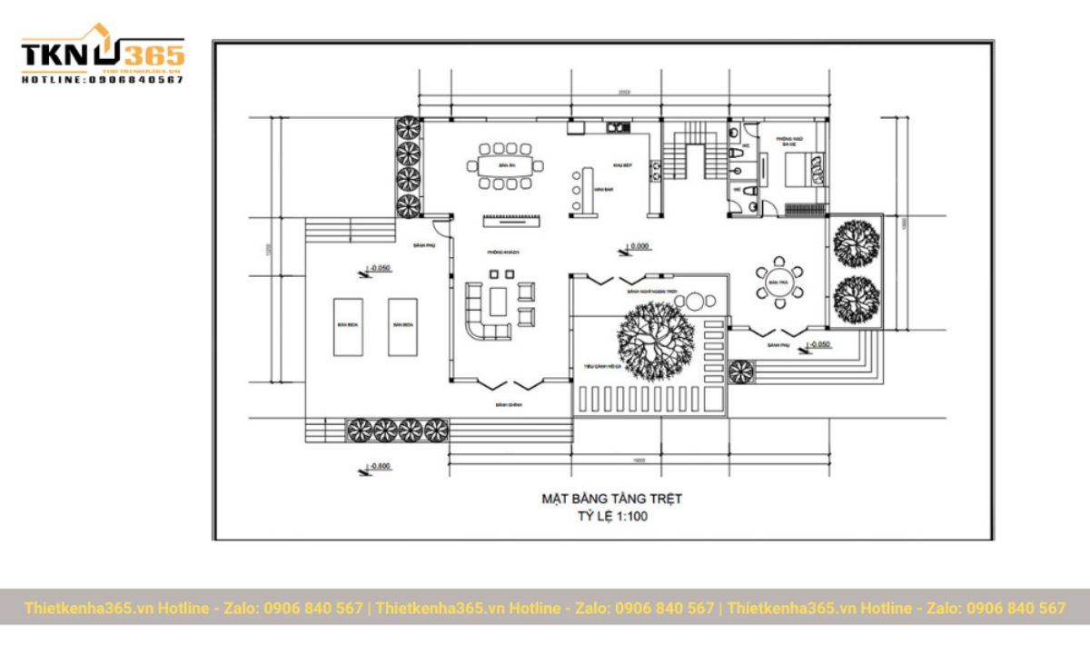 bản vẽ những mẫu nhà 2 tầng mặt tiền 10m