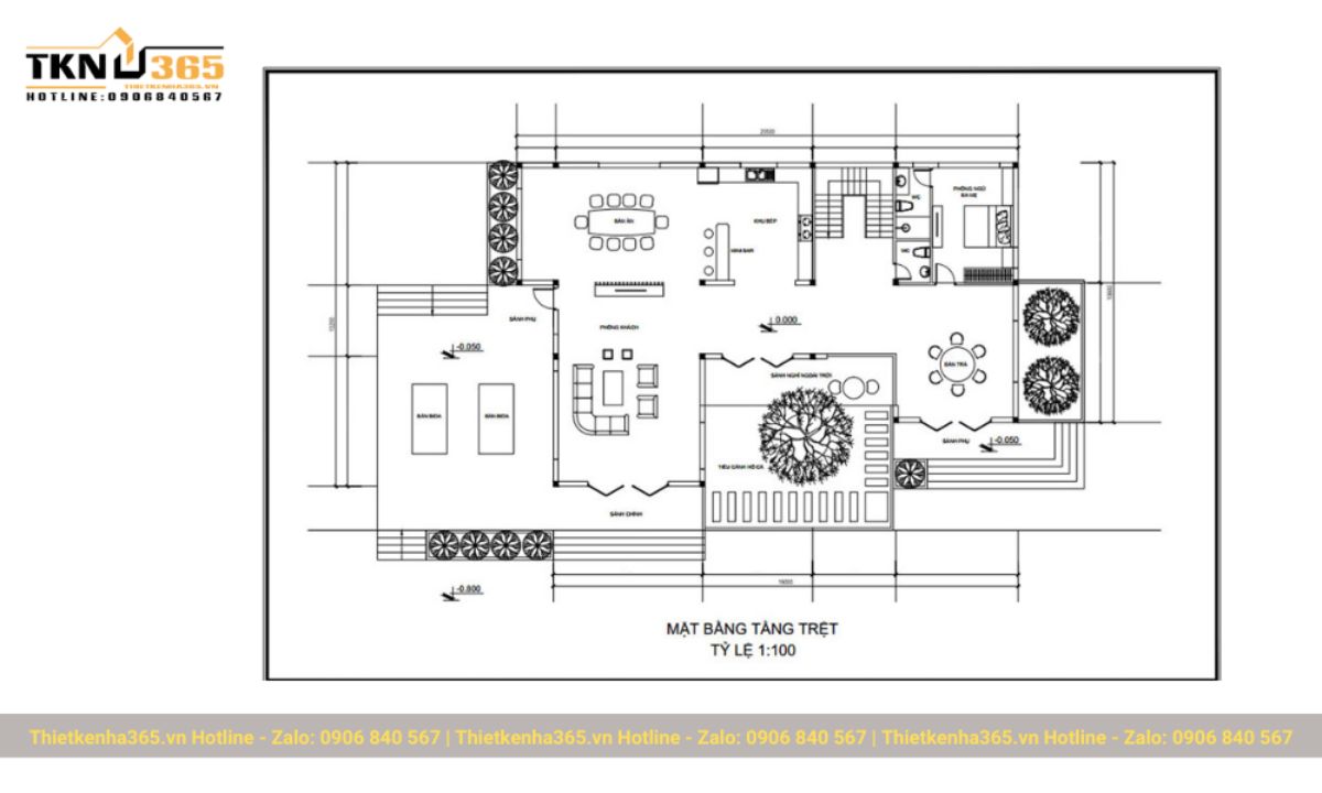 bản vẽ những mẫu nhà 2 tầng mặt tiền 10m