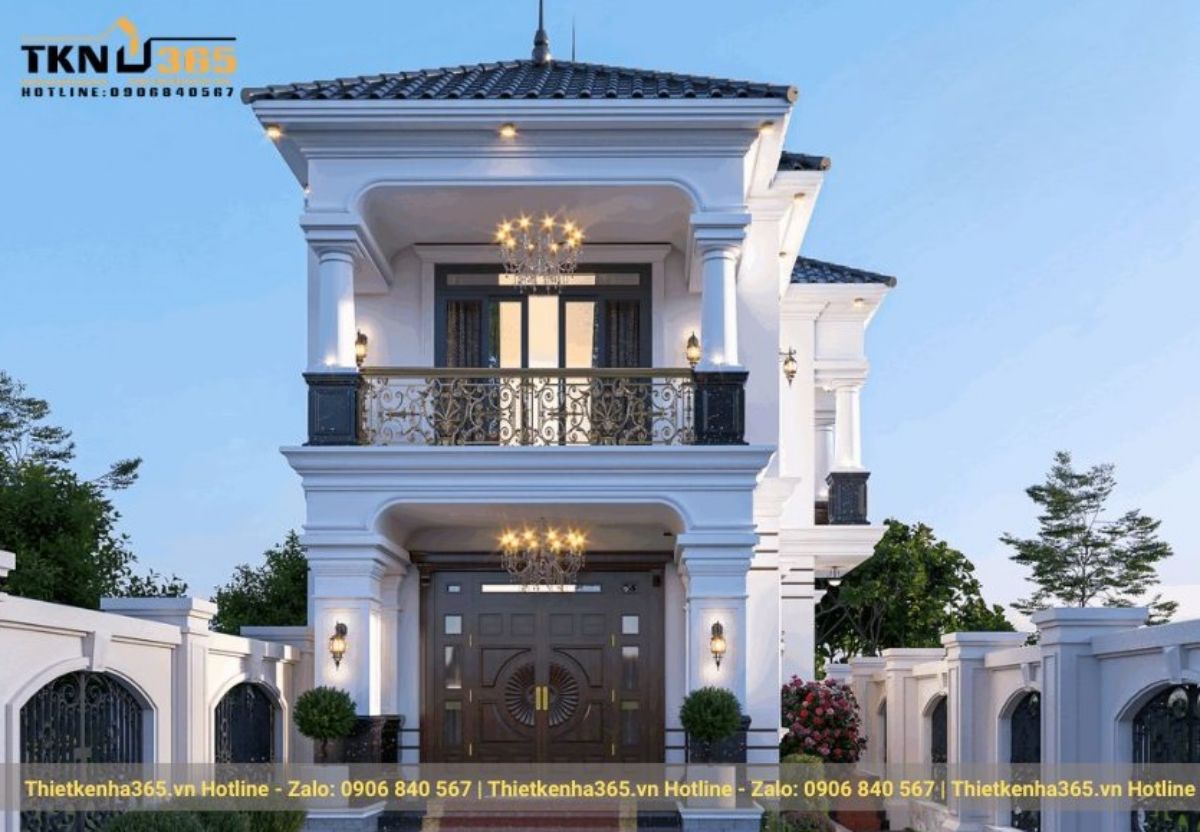 Những mẫu nhà 2 tầng mặt tiền 10m