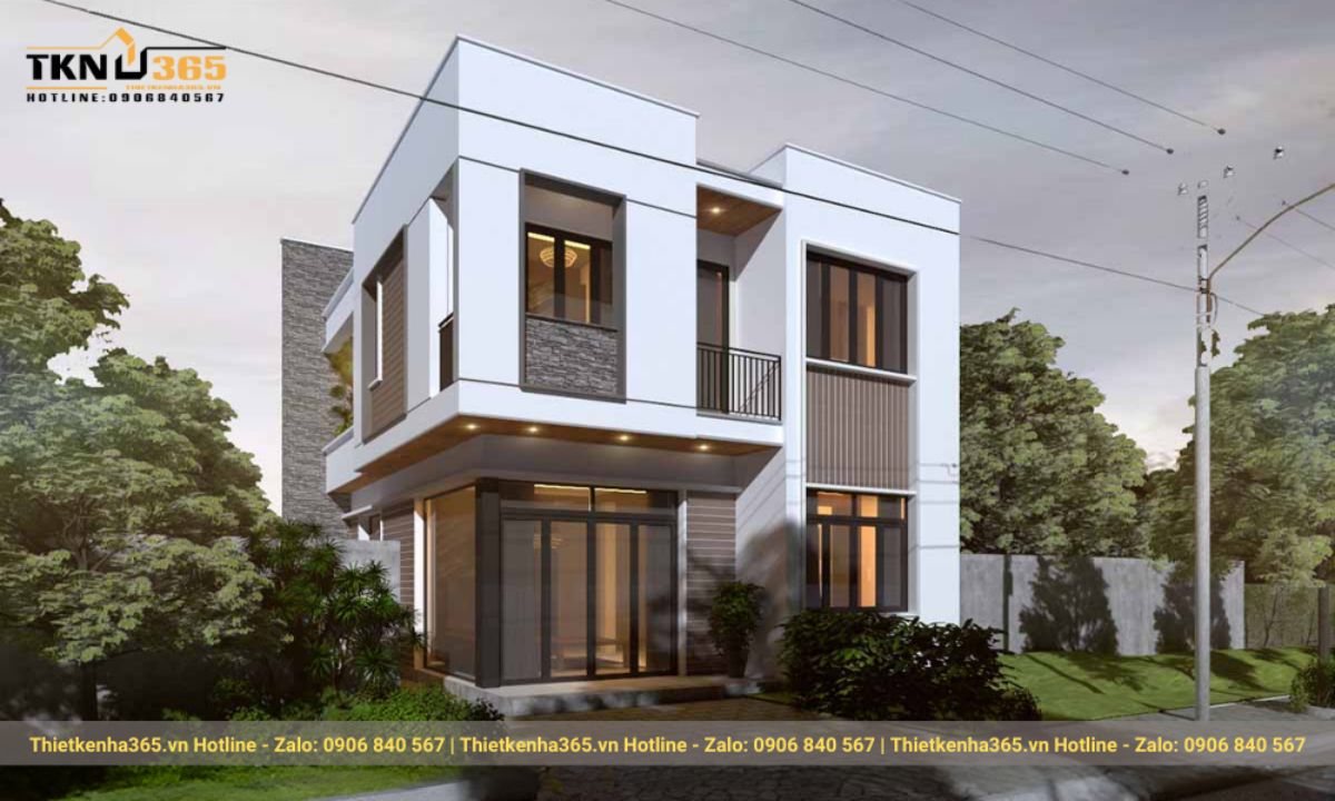 Những mẫu nhà 2 tầng mặt tiền 10m