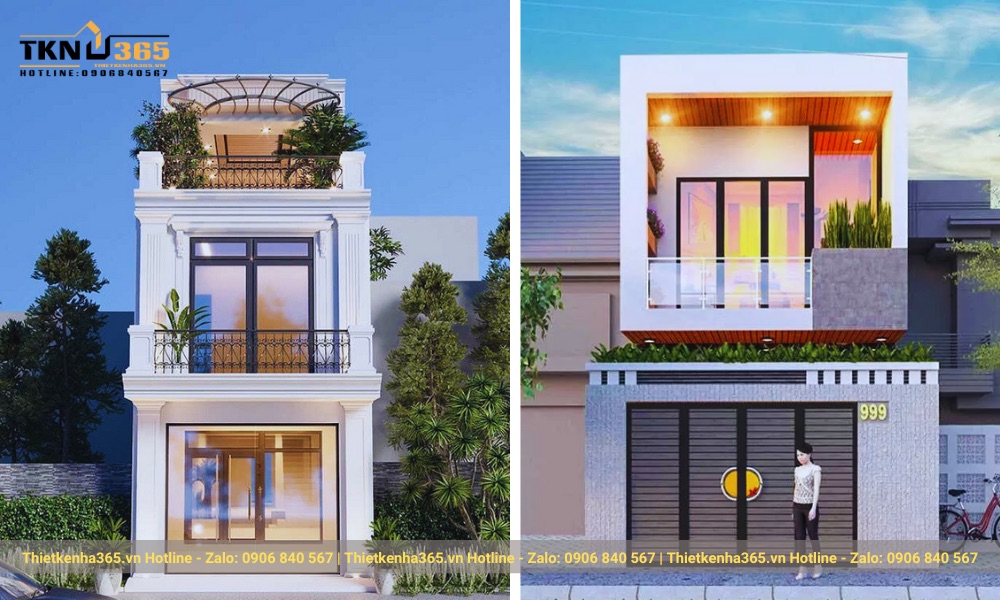 nhà ống 3 phòng ngủ 2 tầng 50m2