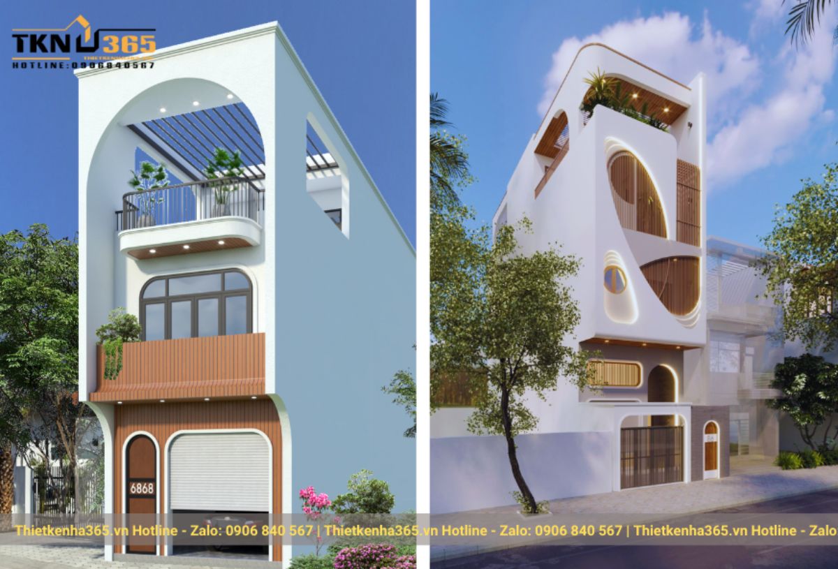 thiết kế nhà đẹp 3 tầng mặt tiền 7m