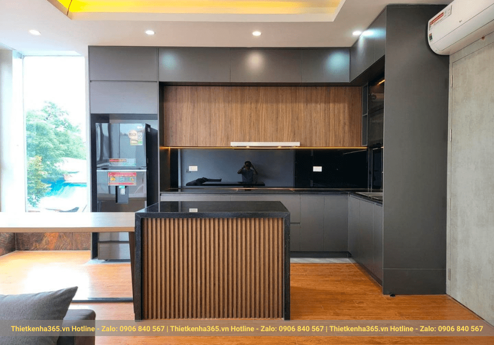 Tủ bếp gỗ công nghiệp chống ẩm 