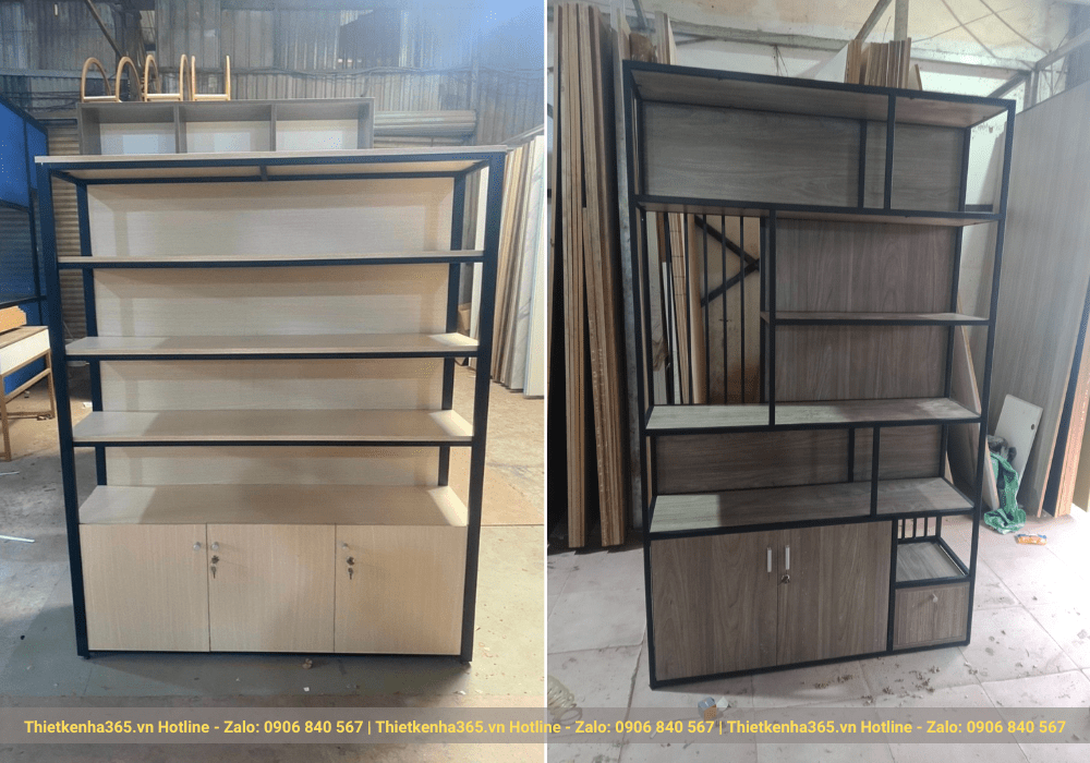 Tủ kệ văn phòng gỗ công nghiệp