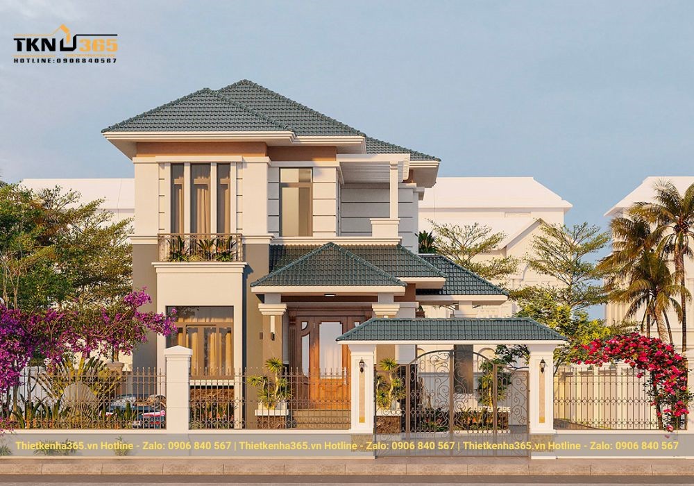 Mẫu thiết kế nhà vuông 2 tầng