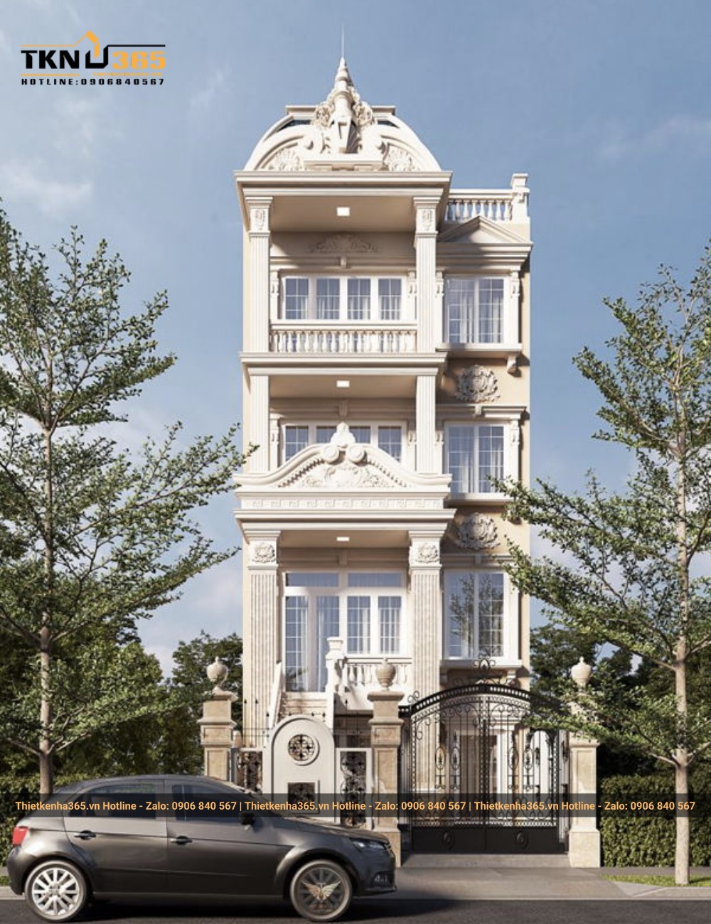 Mẫu thiết kế nhà 4 tầng