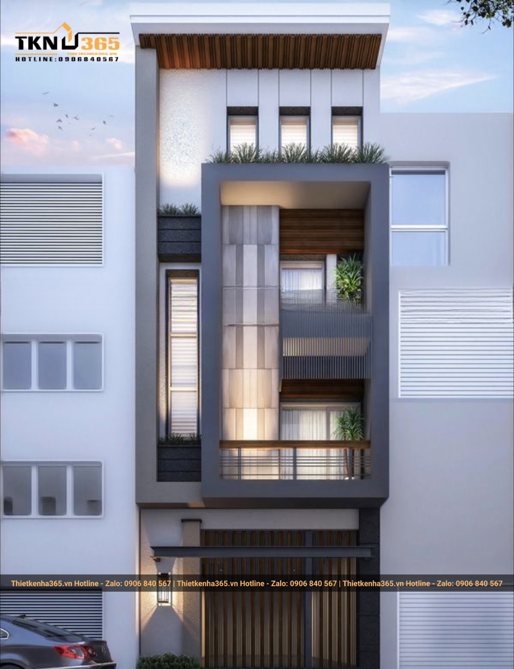 Nhà 4 tầng 4 phòng ngủ 