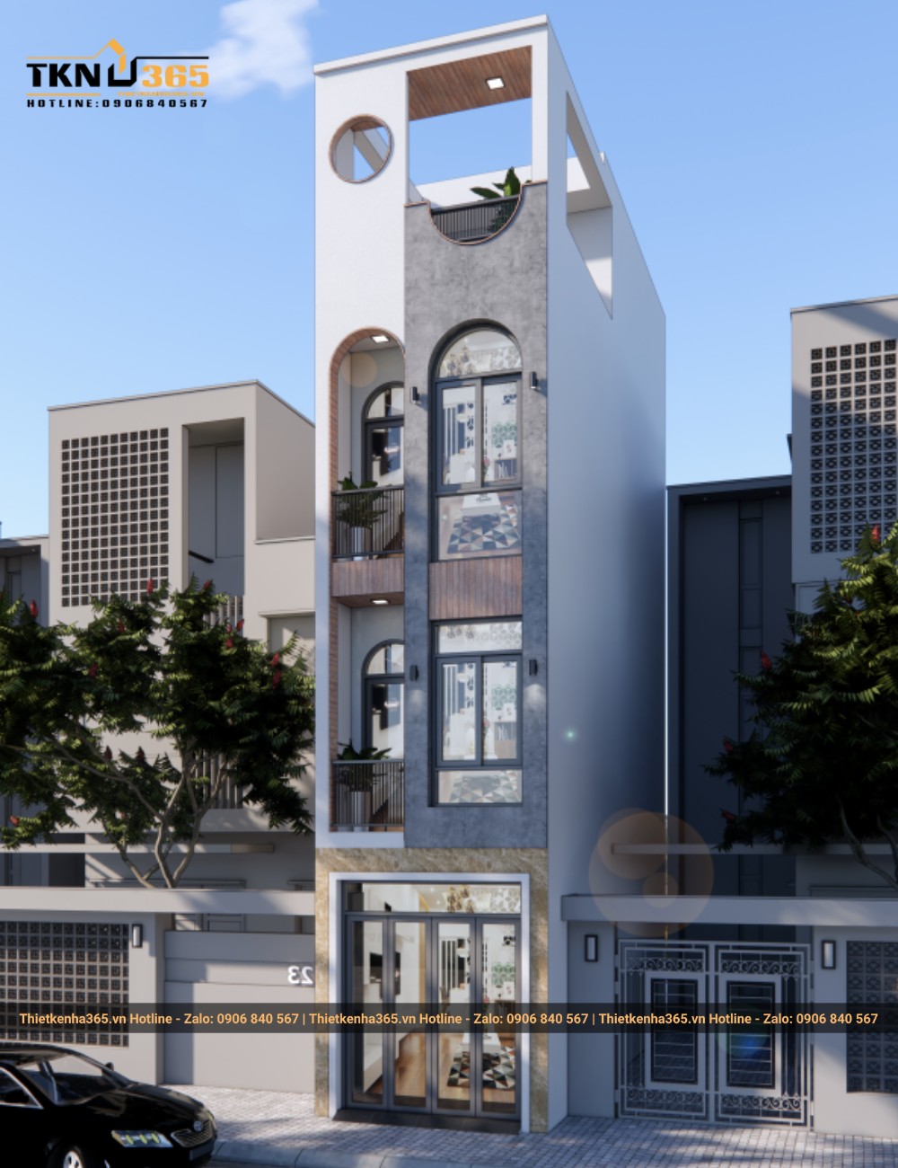 Nhà 4 tầng 4 phòng ngủ 