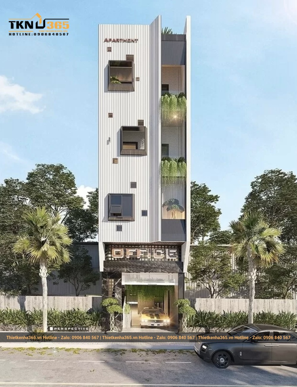 Mẫu nhà 4 tầng văn phòng