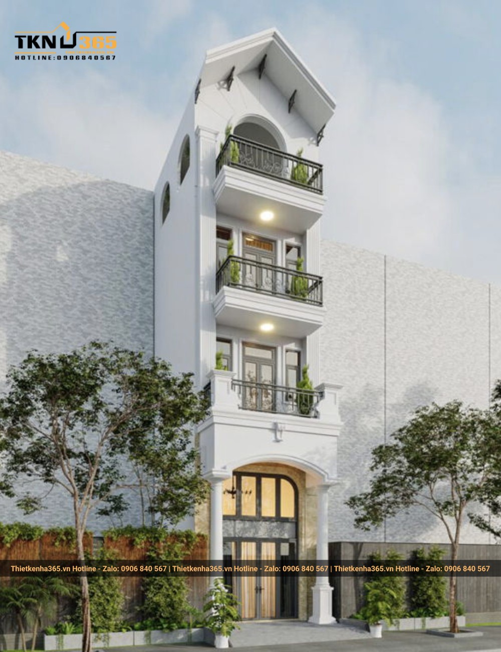 Ngôi nhà 4 tầng với phong cách hiện đại