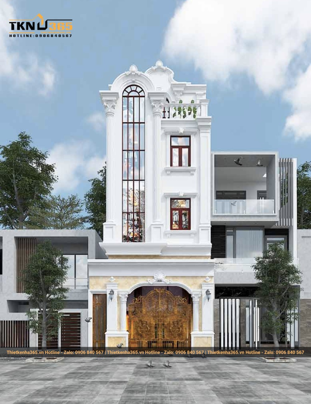 Mẫu thiết kế nhà 4 tầng