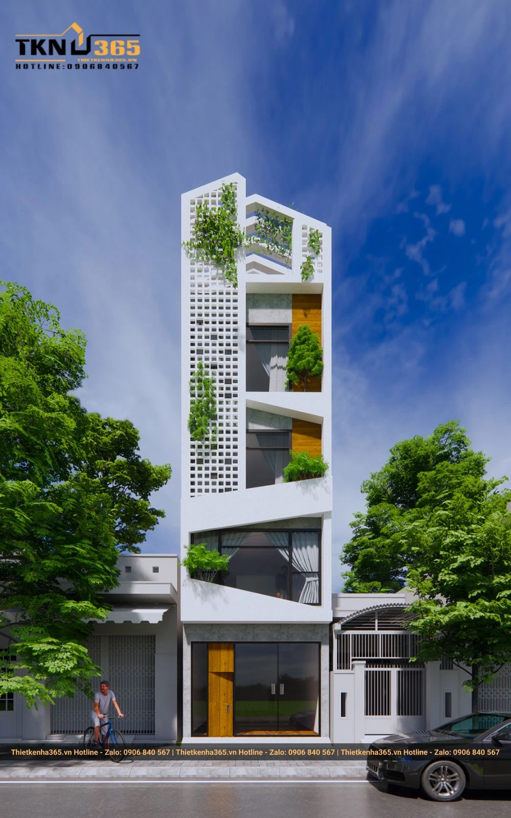 Mẫu nhà 5 tầng hiện đại 