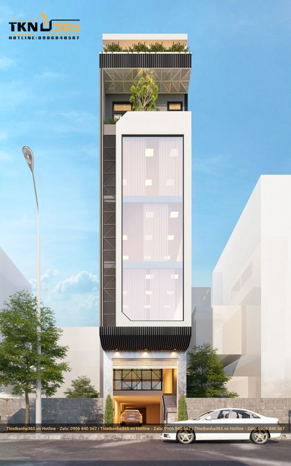 Nhà 5 tầng có thang máy 