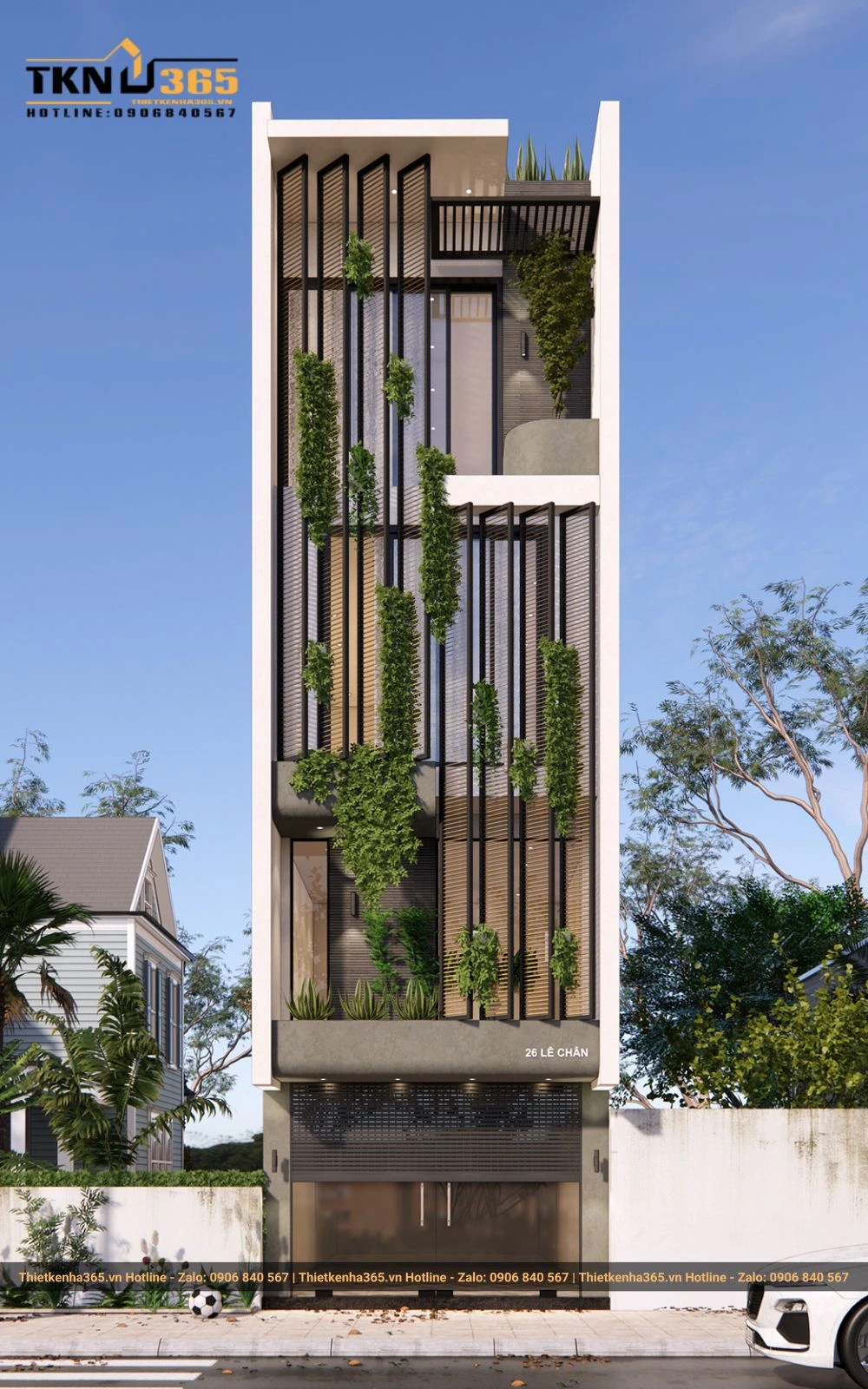 nhà 5 tầng đẹp