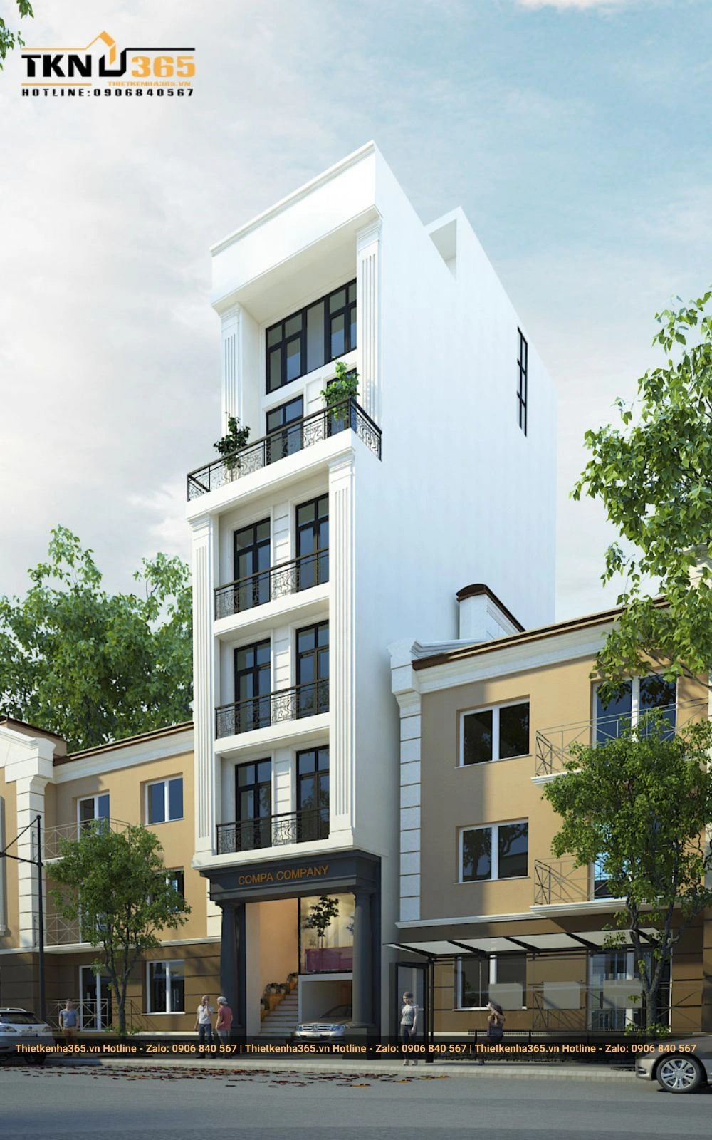 Mẫu thiết kế nhà 5 tầng đẹp