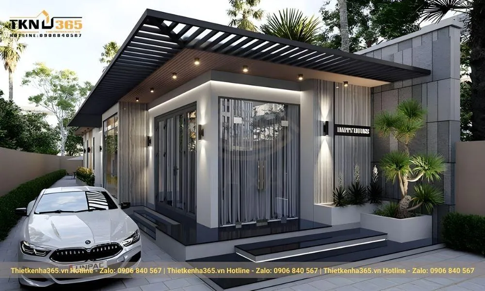 Mẫu thiết kế nhà cấp 4 mái bằng