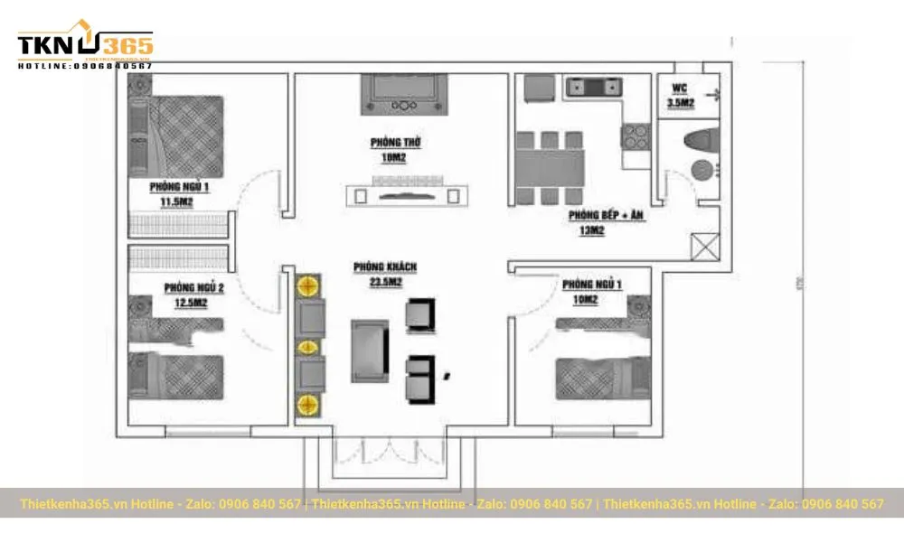 Bản vẽ chi tiết nhà cấp 4 mái tôn diện tích 7x15m