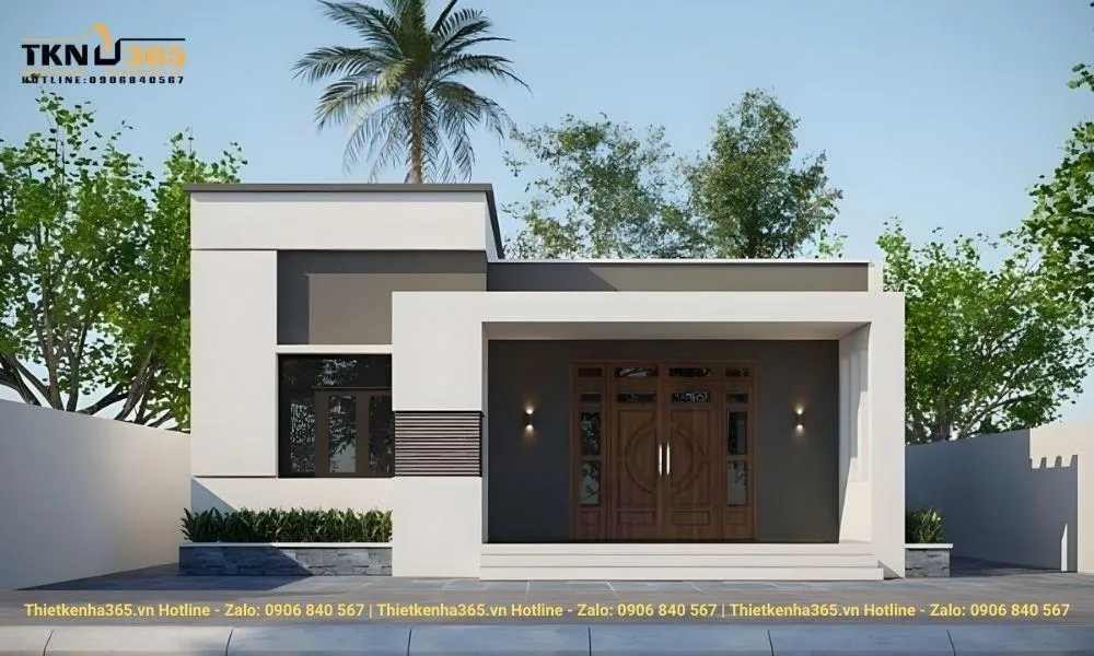 Mẫu thiết kế nhà cấp 4 mái bằng