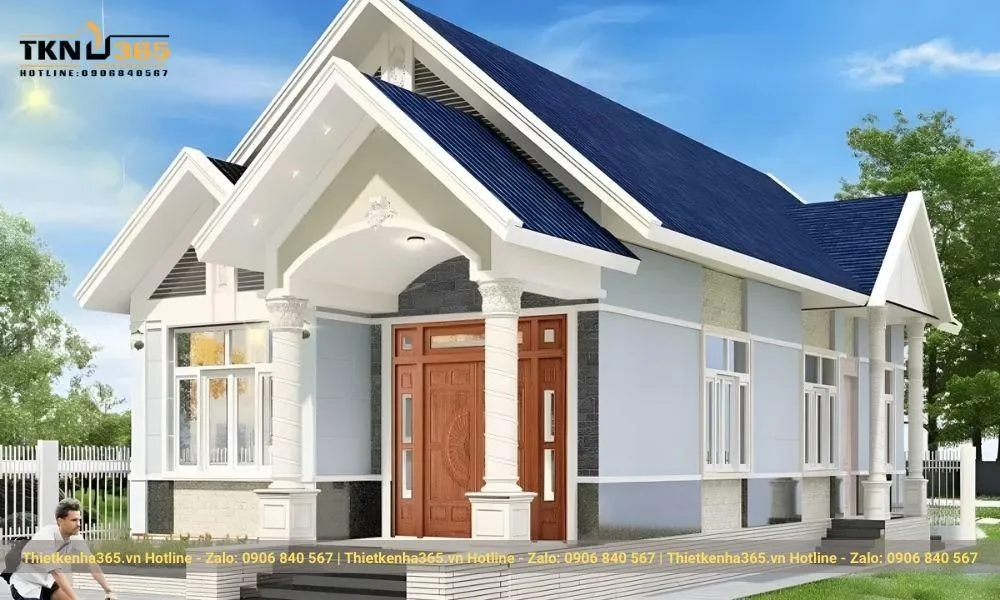 Mẫu thiết kế nhà cấp 4 mái Thái