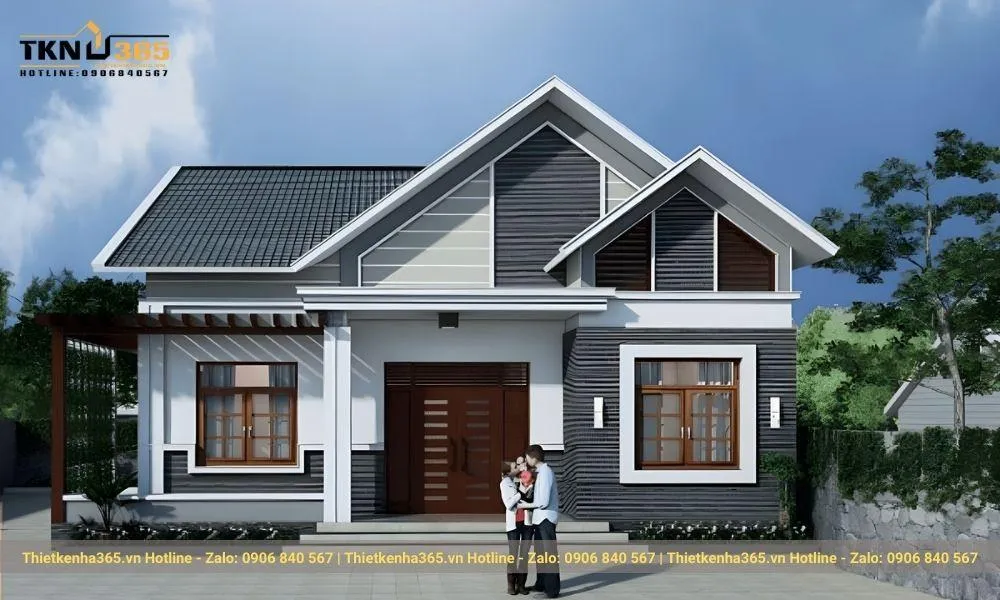 Mẫu thiết kế nhà cấp 4 mái Thái