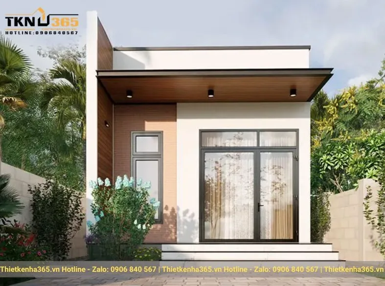 Mẫu thiết kế nhà cấp 4 mái tôn