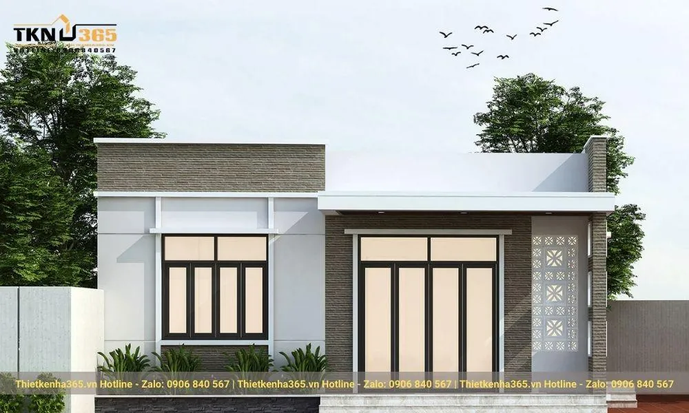 nhà cấp 4 mái tôn