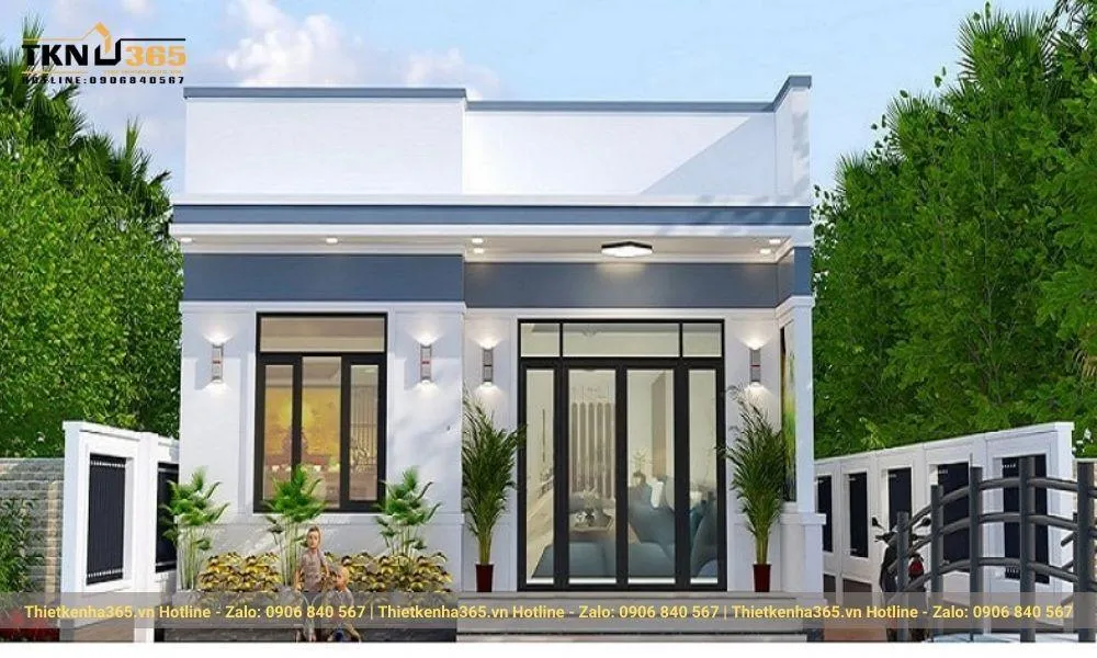 Thiết kế nhà cấp 4 mái tôn