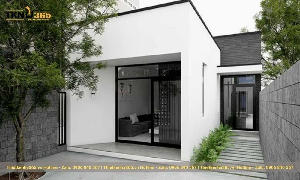 Mẫu nhà cấp 4 mái tôn