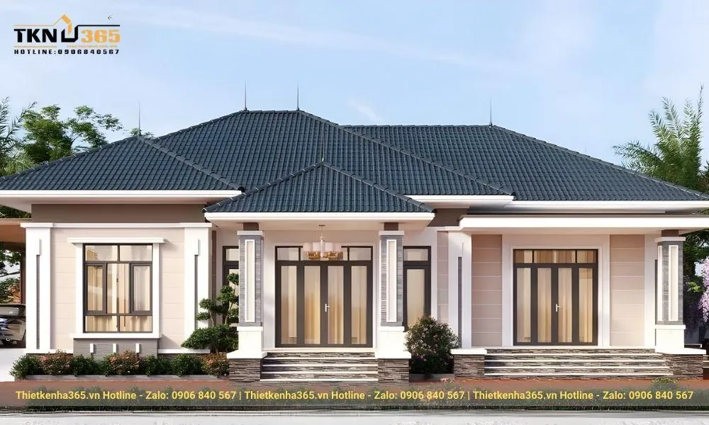 Thiết kế nhà cấp 4 3 phòng ngủ