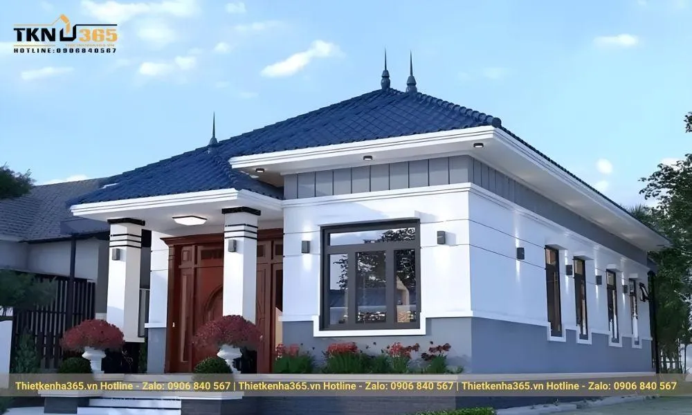 Mẫu nhà cấp 4 4 phòng ngủ