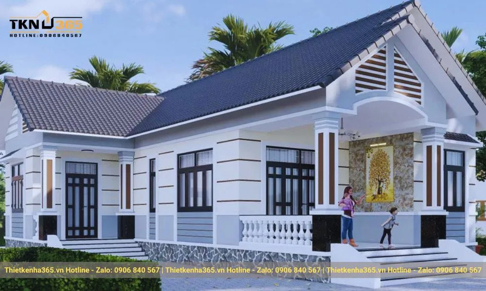 nhà cấp 4 chữ L