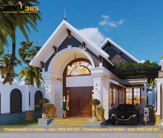 thiết kế nhà cấp 4 chữ L