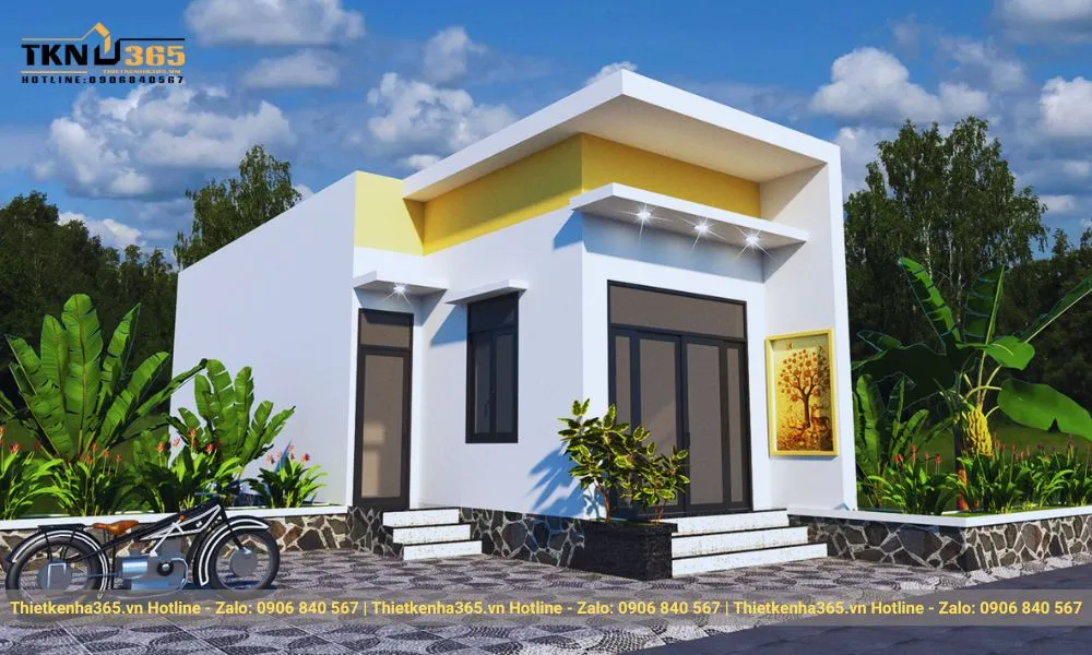 Thiết kế nhà cấp 4 đẹp độc lạ