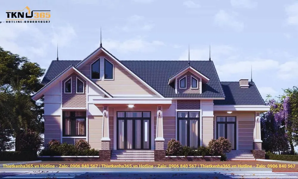 Mẫu nhà cấp 4 kiểu Châu Âu