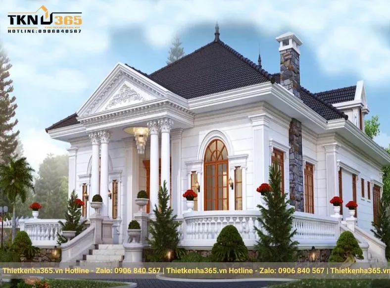 Thiết kế nhà cấp 4 kiểu Pháp